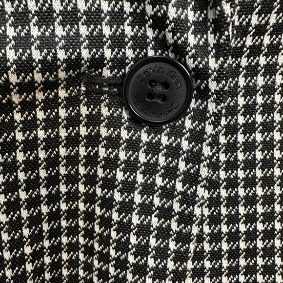 Calvin Klein Women's Blazer Jacket Size Medium Houndstooth Academia Career - Picture 4 of 9